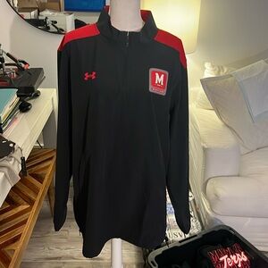 Men’s University of Maryland Terps Under Armour 1/4 zip windbreaker NWT